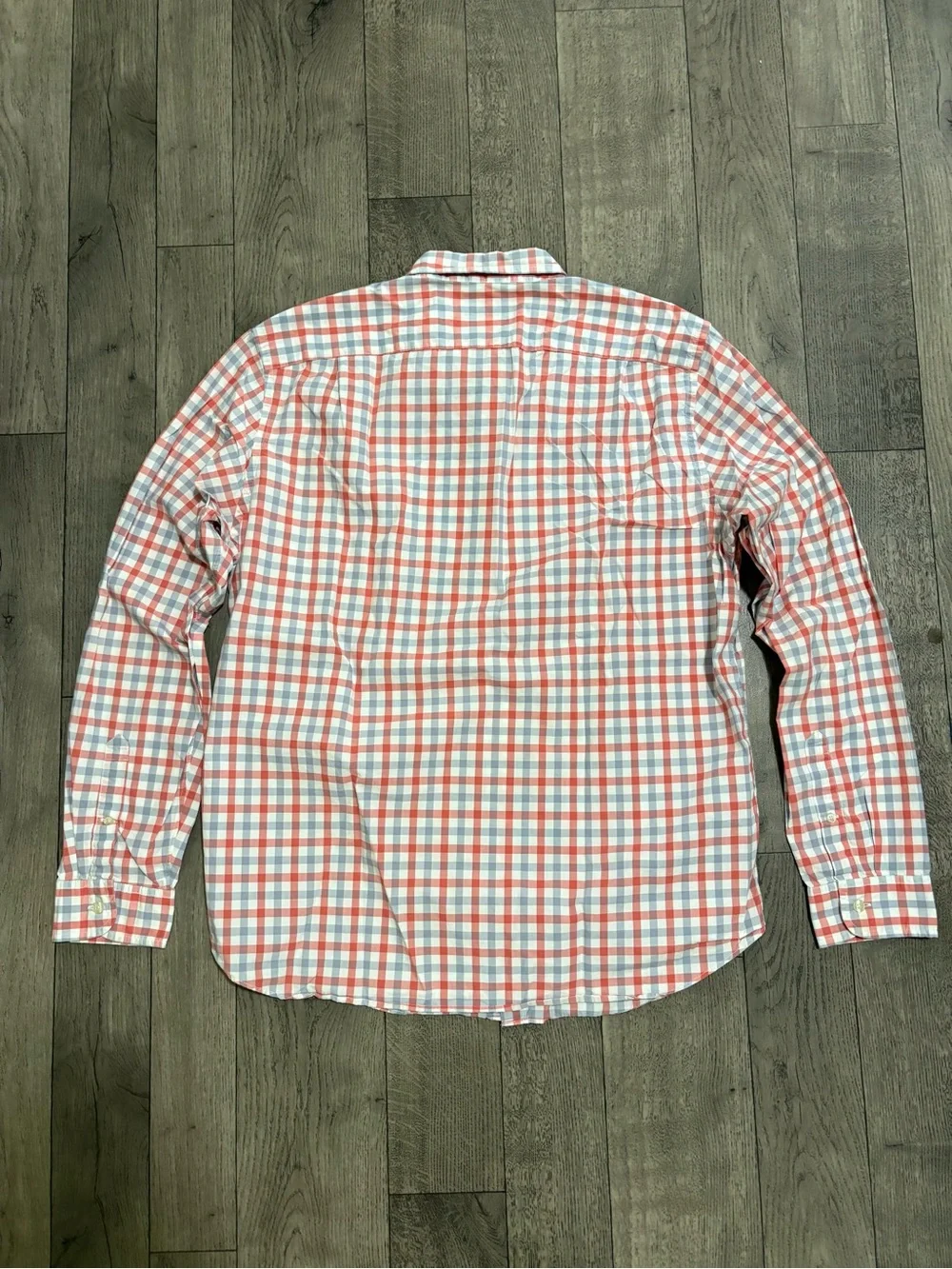 J. Crew Red and Light Blue Plaid Button-Down Shirt